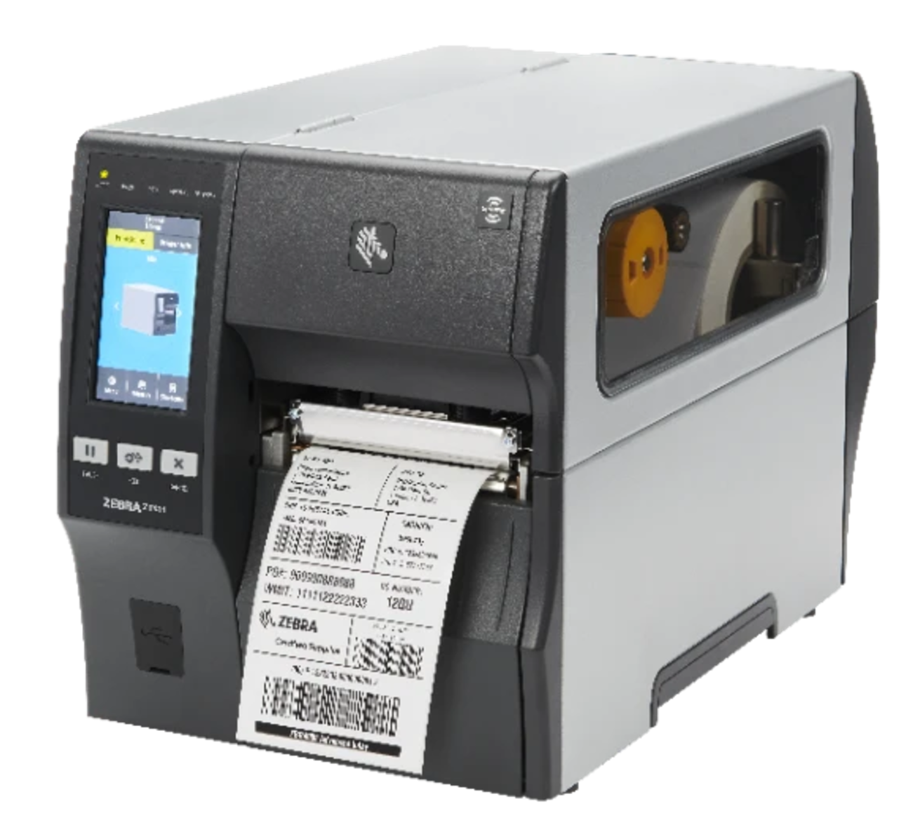 Zebra ZT610, 12 taškų/mm (300 dpi), disp. (spalvotas), RTC, ZPL, ZPLII, USB, RS232, BT, Ethernet