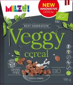 Ekologiški veganiški sausi pusryčiai BIO MILZU! Cocoa Crisps Next Generation, 185 g LT-EKO-001