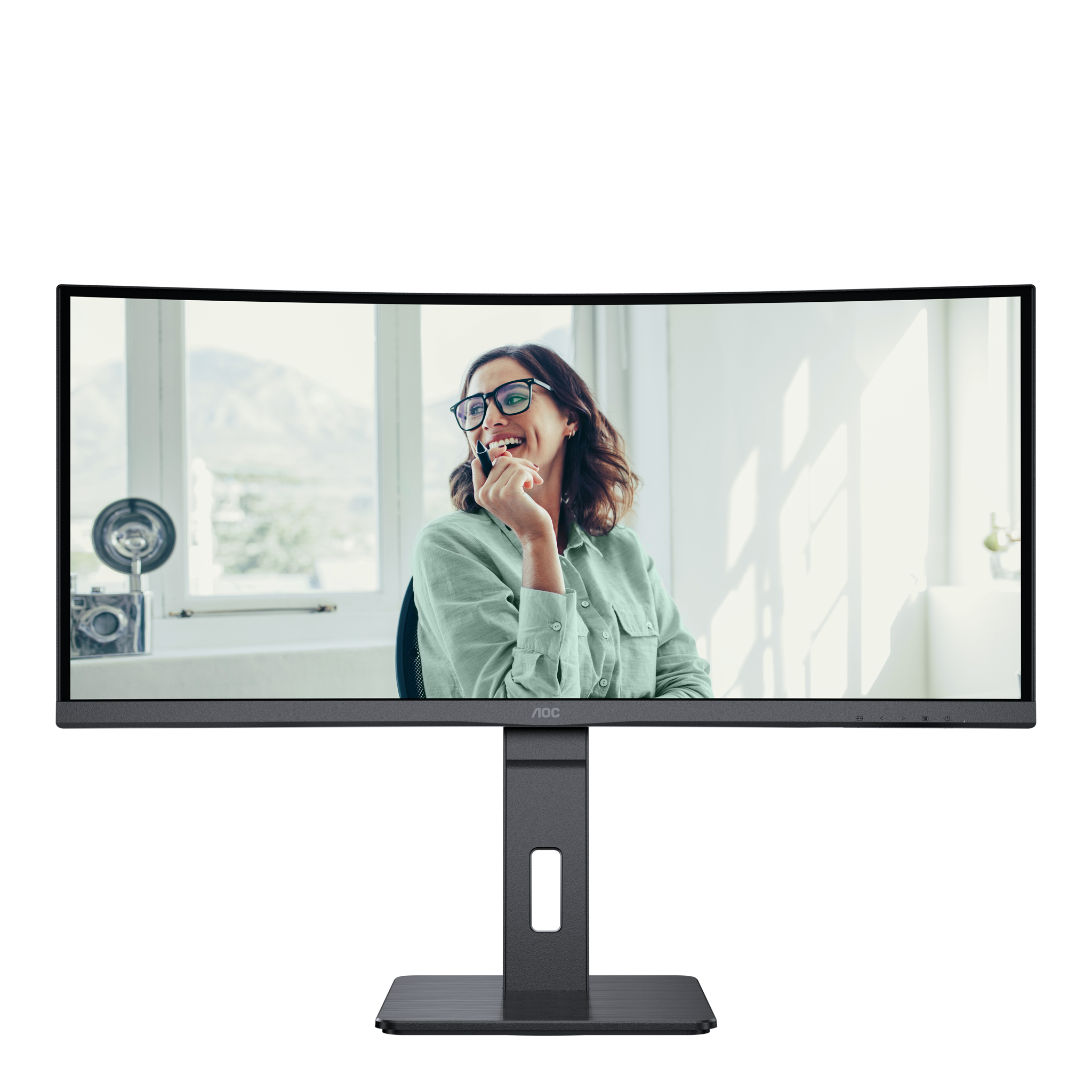 AOC CU34P3CV 34 colių VA 3440x1440 21:9 4 ms HDMI DP USB Juoda