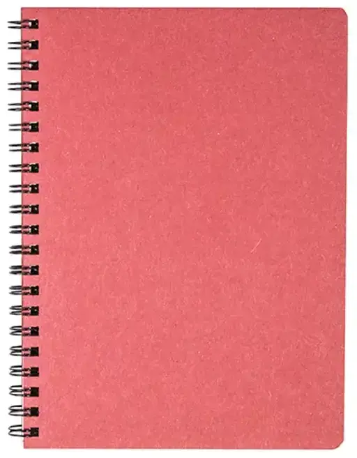 Kalendorius - užrašinė TIMER, su spirale, A5, be datų, 224 lapai, langeliais, kartoniniu viršeliu, raudona sp.