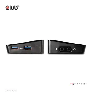 CLUB3D CSV-3103D The Club 3D Universal USB 3.1 Gen 1 UHD 4K Docking station DisplayLink™, Wired, USB 3.2 Gen 1 (3.1 Gen 1) Type-A, 1.4a, USB, 10,100,1000 Mbit/s, Black