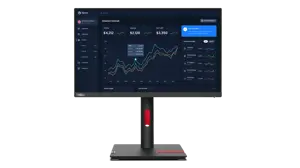 Lenovo ThinkVision T23i-30, 58.4 cm (23"), 1920 x 1080 pixels, Full HD, LED, 6 ms, Black