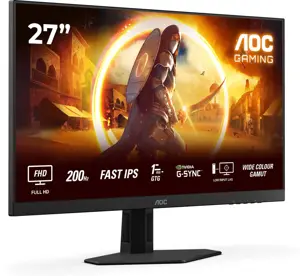 AOC G4 27G4HRE Monitorius 27'' Fast IPS FHD 1920x1080, 1 ms, 300 cd/m2, 200 Hz, Juoda
