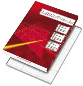 Lipnios etiketės LabelMedia, A4, baltos, 105x74 mm, baltos, (8) (100)