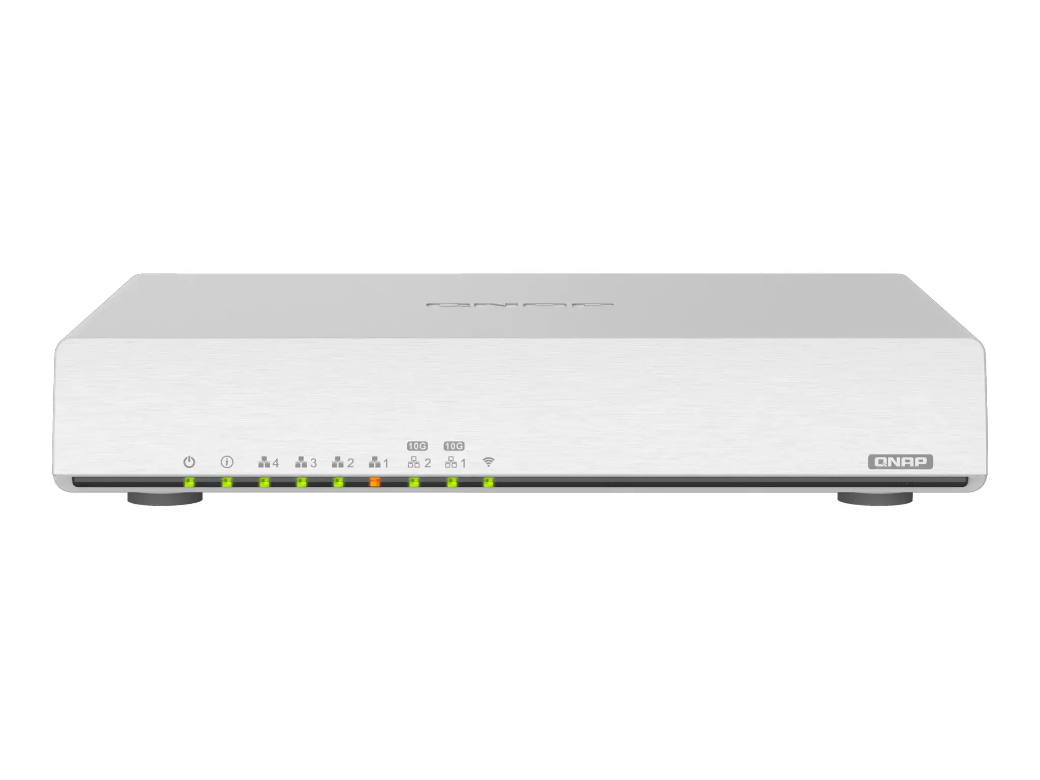 QNAP QHora-301W, "Wi-Fi 6" (802.11ax), dviejų dažnių (2,4 GHz / 5 GHz), Ethernet LAN, baltas, stalinis maršrutizatorius