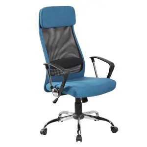 Biuro kėdė OFFICE4YOU DARLA, su porankiais mėlynos sp. tekstilė
