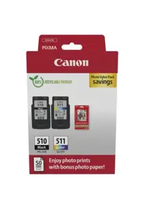 2970B017 (PG-510 / CL-511 + Photopaper), Originali kasetė (Canon)