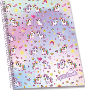 A4 Hard. Sp Bk 80sh Enchanted World Lin