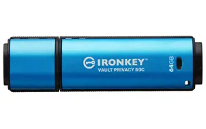 KINGSTON 64GB USB-C IronKey Vault Privacy 50C AES-256 šifravimas FIPS 197