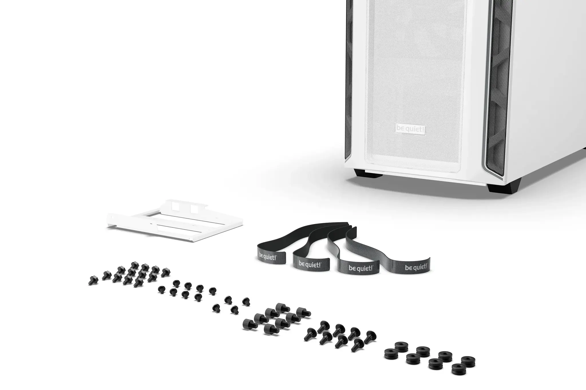 Būkite tylūs! Shadow Base 800 DX White, Midi Tower, Kompiuteris, Balta, ATX, EATX, micro ATX, Mini-ITX, Akrilonitrilo butadieno stirenas (ABS), Plienas, Grūdintas stiklas, Multi