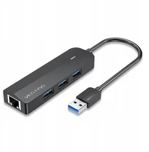 Hub 5w1 Vention USB 3.0 + adapter Gigabit Ethernet