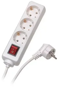 Vivanco extension cord 3 sockets 1.4m, white