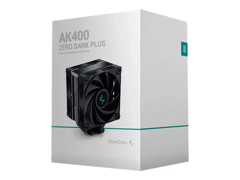 "DeepCool AK400 ZERO DARK PLUS", Oro aušintuvas, 12 cm, 500 aps/min, 1650 aps/min, 28 dB, 59,46 cfm
