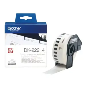Brother nepertraukiamo popieriaus juosta, juoda ant balto, DK, juoda, balta, tiesioginio terminio spausdinimo, Brother, Brother QL1050, QL1060N, QL500, QL500A, QL550, QL560, QL560VP, QL570, QL580N, QL650TD, QL700,...
