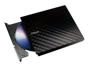 ASUS SDRW-08D2S-U Lite, juoda, horizontali, stalinis / nešiojamasis kompiuteris, DVD±RW, USB 2.0, CD, CD-R, CD-ROM, CD-RW, DVD, DVD+R, DVD+R DL, DVD+RW, DVD-R, DVD-R DL, DVD-RAM, DVD-ROM, DVD-RW
