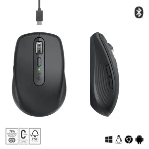 "Logitech MX Anywhere 3S", dešinioji ranka, lazerinis, RF belaidis + "Bluetooth", 8000 DPI, grafinis
