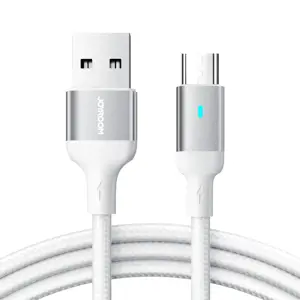Joyroom USB cable - micro USB 2.4A for fast charging and data transfer 2 m white (S-UM018A10)