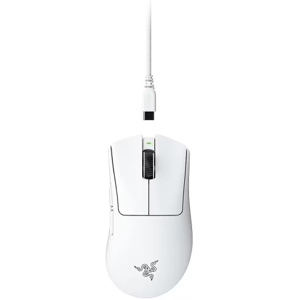 Razer DeathAdder V4 Pro Belaidė žaidimų pelė RF Wireless + USB-A, 45000 DPI, Balta