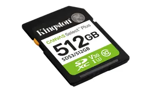 KINGSTON 512GB CANVAS SELECT PLUS SD -MUISTIKORTTI