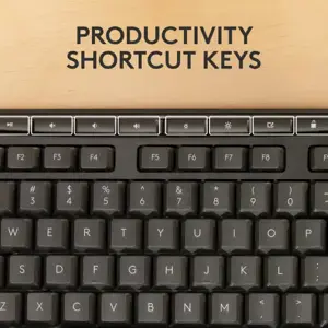 Logitech MK370 Combo for Business, Wireless, RF Wireless + Bluetooth, Membrane, QWERTY, Graphite, Mouse included