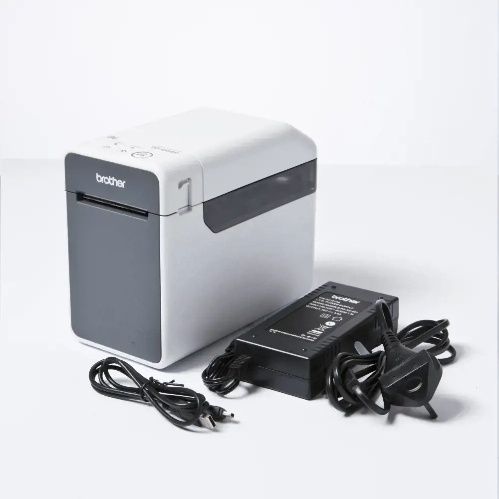 Brother TD-2120N, tiesioginio terminio spausdinimo, 203 x 203 DPI, 152,4 mm/s, laidinis, juodas, pilkas