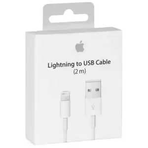 APPLE priedai - "Lightning" ir USB kabelis 2,0 m