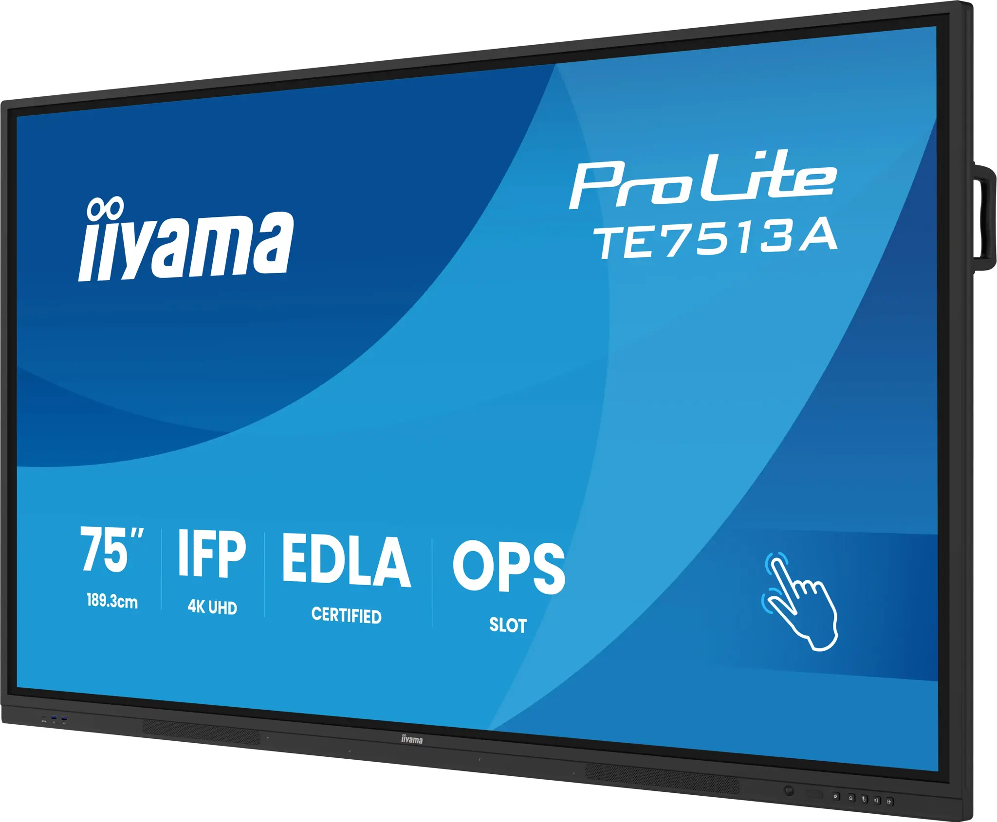 iiyama 75" Google EDLA Certified IFP - Interactive display for seamless integration and collaboration in education and enterprise, Interactive flat panel, 190.5 cm (75"), 3840 x 2160 pixels, Wi-Fi, 18/7