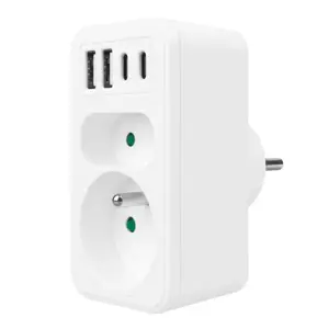 Current socket x2 + 4xUSB Maclean, splitter with 2 sockets, 2xUSB A, 2xUSB C PD 20W, 1x16A + 1x6A, …