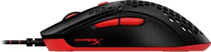 "HyperX Pulsefire Haste" - žaidimų pelė (juoda-raudona), dvipusė, optinė, A tipo USB, 16000 DPI, juoda, raudona