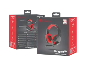 NATEC NSG-1437 GENESIS GENESIS Žaidimų ausinės ARGON 110 Stereo Black-Red