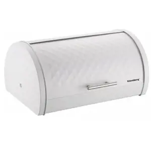Bread box, steel, white Klausberg, 38 x 28 x 18.5 cm.