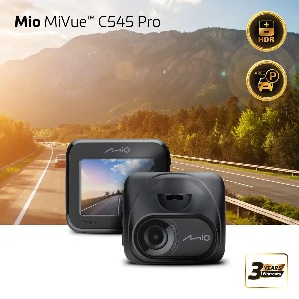 Mio Dash Cam with HDR | MiVue C545Pro | 2.0"