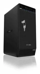ICYBOX IB-3680SU3 "IcyBox" išorinis 3,5 standžiųjų diskų dėklas su 8 lizdais SATA I/II/III, USB 3.0, eSATA, JBOD, juodas
