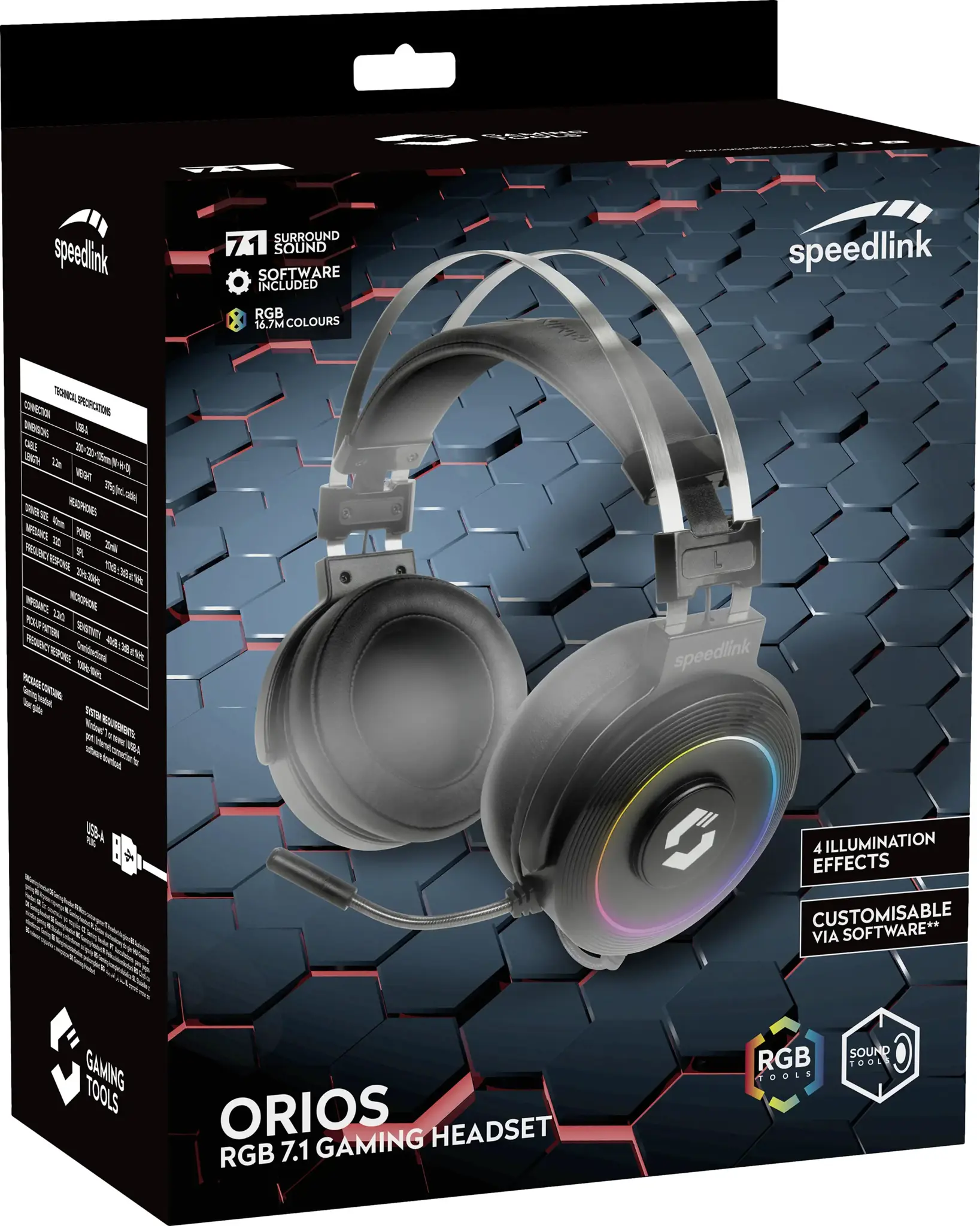 "Speedlink" ausinės "Orios" (SL-860005-BK)