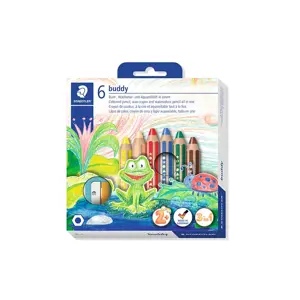 Spalvoti pieštukai STAEDTLER Buddy 3in1, 6 spalvų