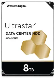 WESTERN DIGITAL Ultrastar 7K8 8TB kietasis diskas SATA 6Gb/s 512E SE 7200Rpm HUS728T8TALE6L4 24x7 3,5 colių urmu