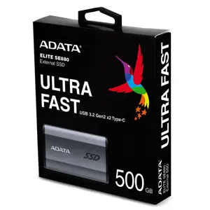 ADATA išorinis SSD diskas SE880 512 GB Titanium Grey