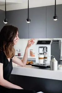 Krups Evidence EA8901, Espresso machine, 2.3 L, Coffee beans, Built-in grinder, 1450 W, White