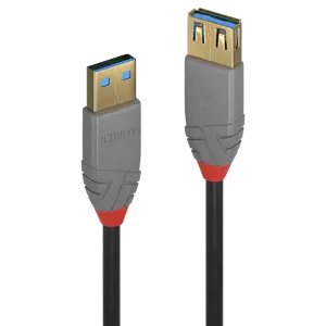Lindy 2m USB 3.2 Type A Extension Cable, 5Gbps, Anthra Line, 2 m, USB A, USB A, USB 3.2 Gen 1 (3.1 …