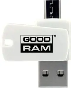 Goodram AO20-MW01R11, MicroSD (TransFlash), baltas, USB 2.0/Micro-USB, 1 vnt.
