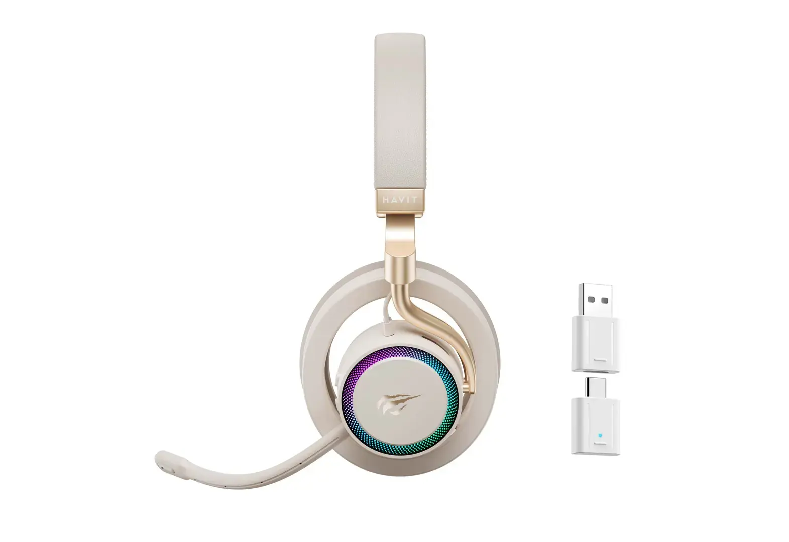 Havit Fuxi-H8 - wireless gaming headphones (gold)