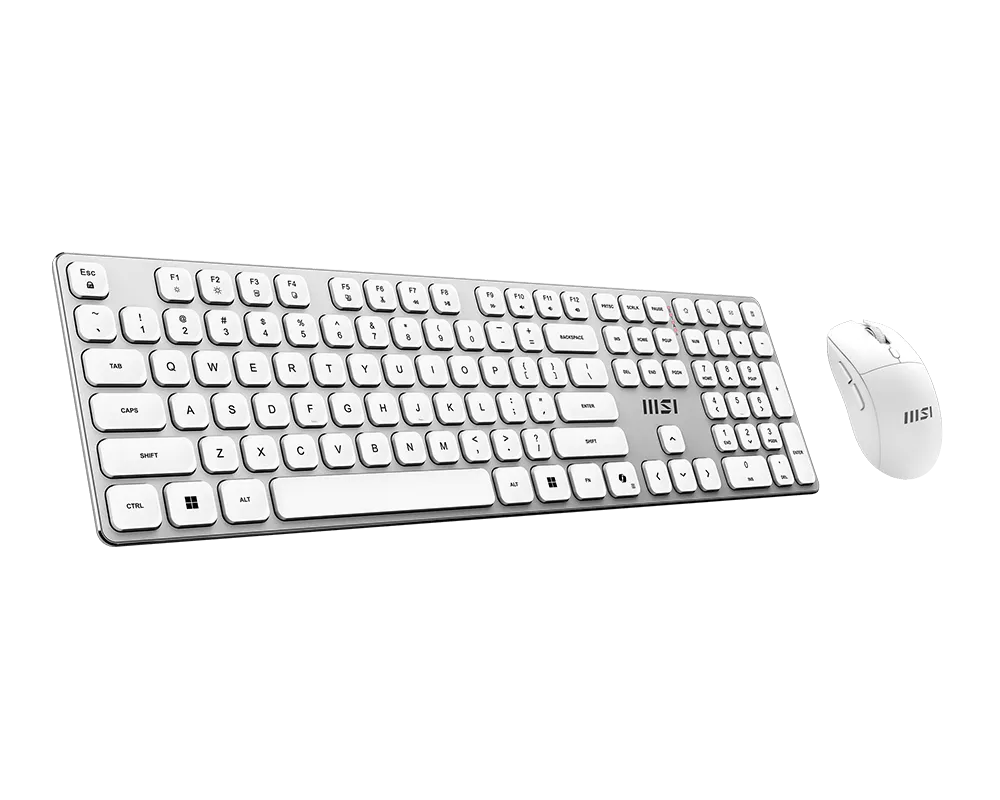 MSI FORGE K210 WIRELESS COMBO WHITE US | Keyboard and Mouse Set | Wireless | Mouse included | US | White