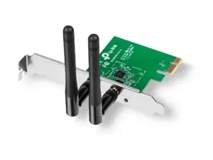 TP-LINK 300MBit/s WLAN-N PCI Express adapteris Atheros-Chipsatz 2T2R 2,4 GHz 802.11b/g/n 2 nuimamos antenos