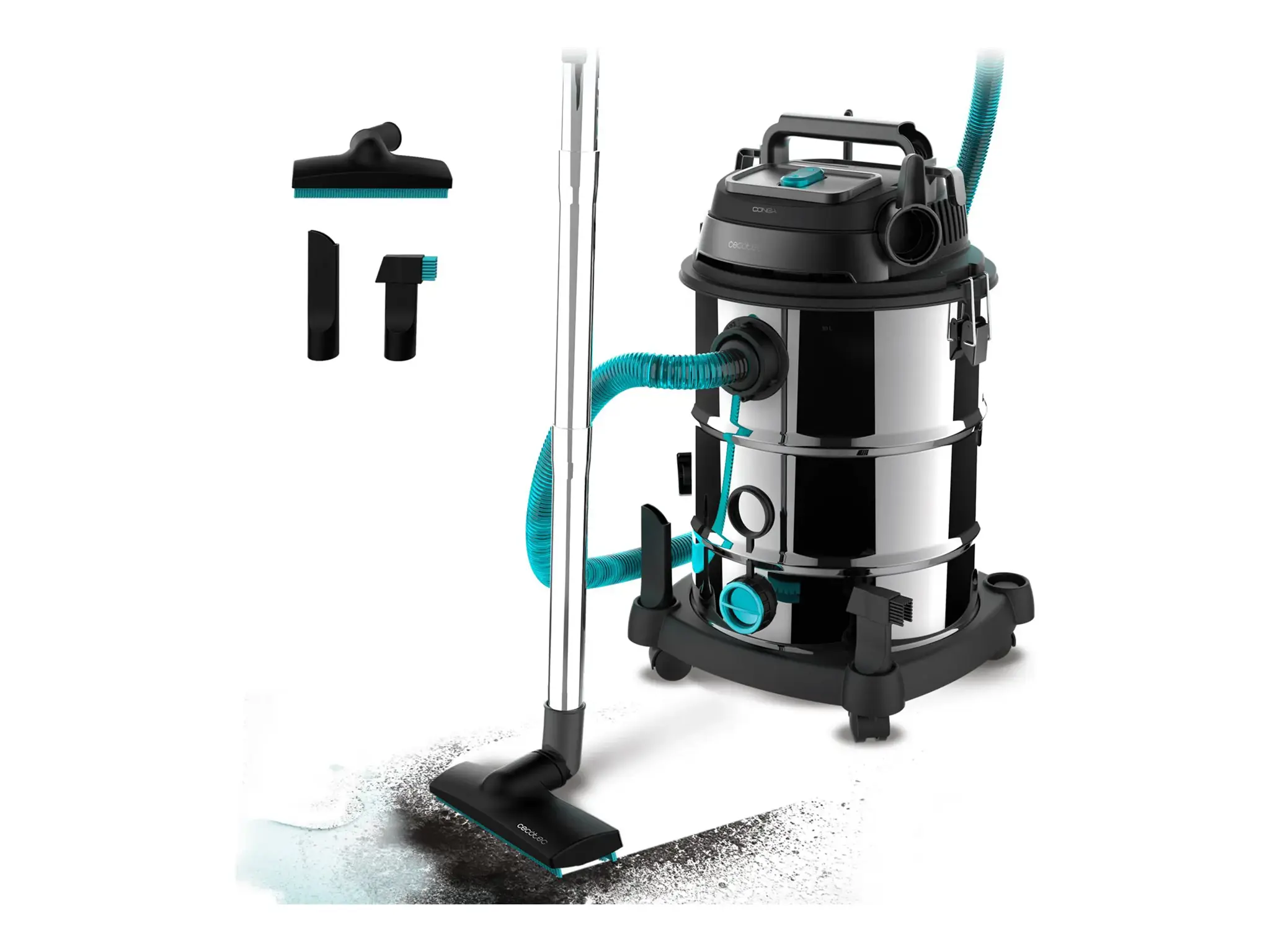 Cecotec Vacuum cleaner | Conga Rockstar Wet & Dry Steel Max Pro | Corded operating | 1600 W | 220-240 V | Silver/Black