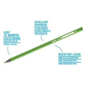 Pieštukai su trintuku CARIOCA ECOFAMILY, juodos spalvos, 6 vnt.