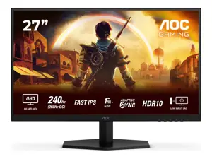 AOC | Q27G42ZE | 27 " | IPS | QHD | 16:9 | 260 Hz | 1 ms | 2560 x 1440 pixels | 300 cd/m² | HDMI ports quantity 1 | Black