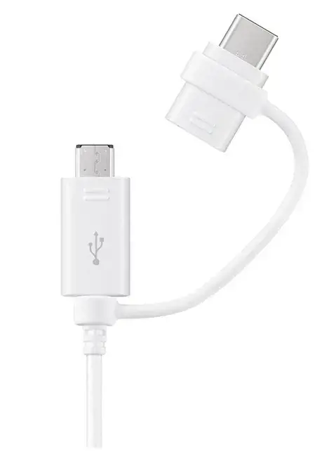 "Samsung" EP-DG930, 1,5 m, USB A, USB C/Micro-USB B, USB 2.0, vyriškas/vyriškas, baltas