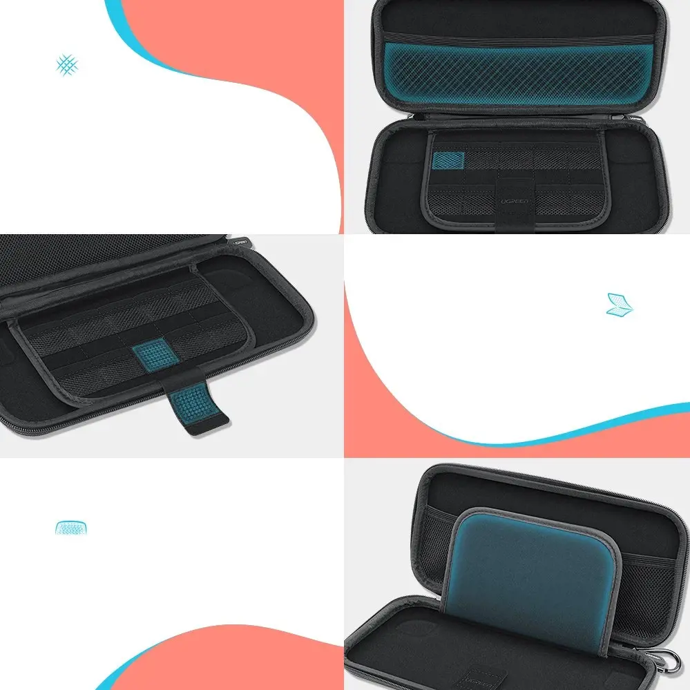 "Ugreen" dėklo dėžutė "Nintendo Switch" ir priedams 26 cm x 12 cm x 4 cm juoda (LP174 50974)