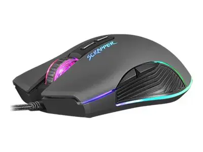 "NATEC Fury" žaidimų pelė "Scrapper" 6400DPI optinė su programine įranga ir RGB apšvietimu