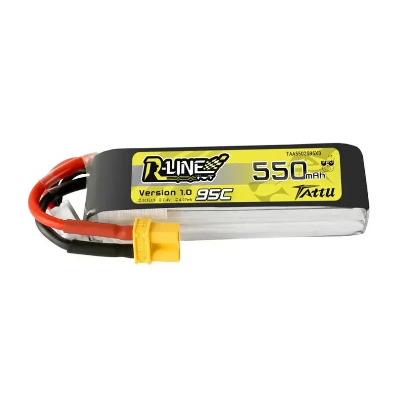 Akumuliatorius Tattu R-Line 550mAh 7.4V 95C 2S1P XT30